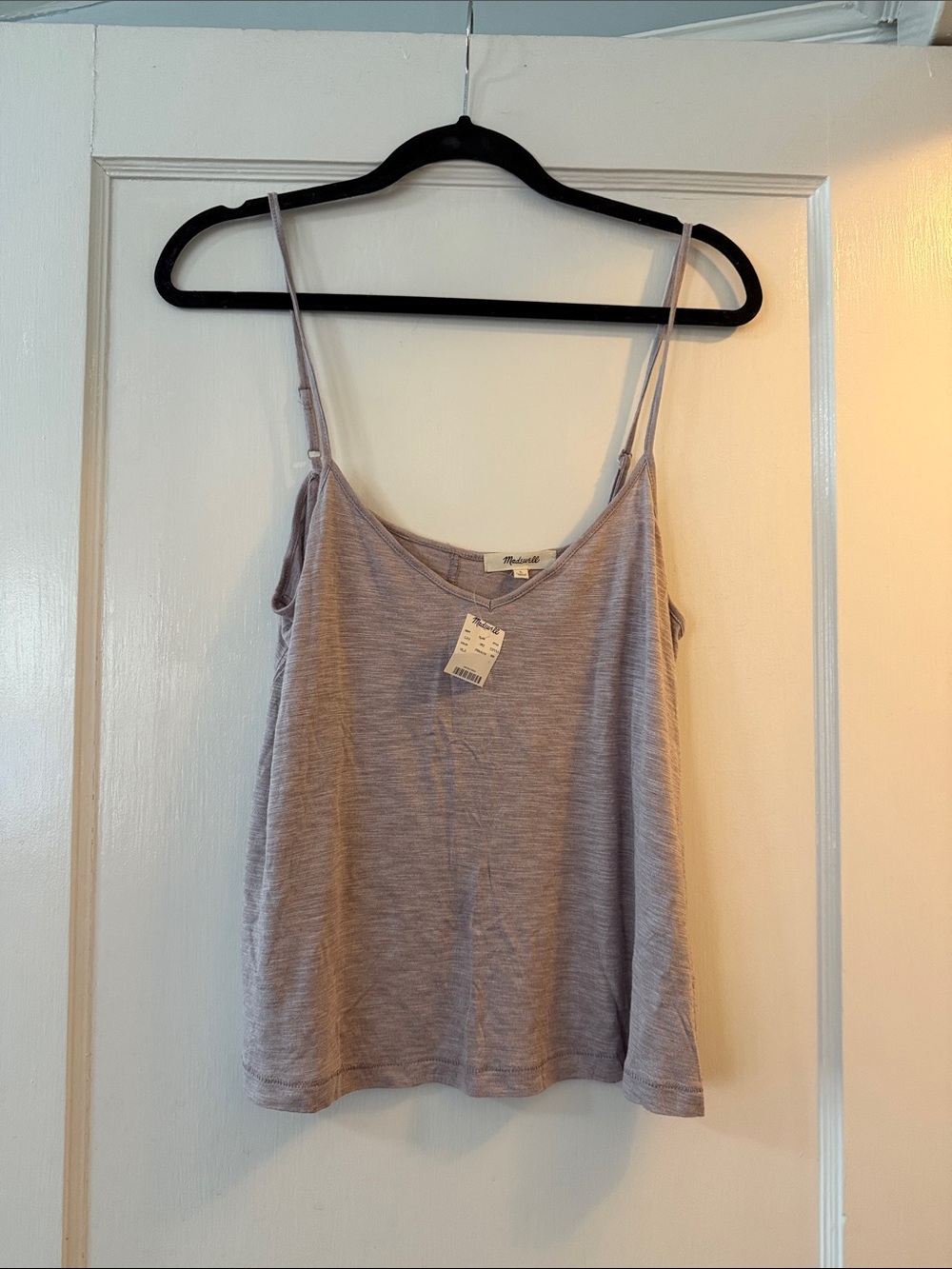 NWT Madewell Light Lavender Adjustable Strap Cotton Cami